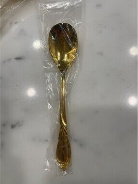 New Yamazaki Japan Cache Gold  24K Gold Plated Sugar Spoon
